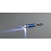 RE-LERGAN. Schlüsselanhänger aus Aluminium (92% recycelt) mit 3-Licht-LED-Taschenlampe, Königsblau