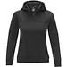 Sayan Kapuzenpullover mit halbem Reißverschluss für Damen, schwarz,  XS