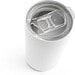 SLIDER. Reisebecher (Sublimation) aus Edelstahl 380 ml, Weiß