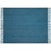 SMOOTH. Decke aus 100% Acryl mit einem Band für Personalisierungskarte (270 g/m²), Blau