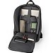TOULON. Notebook-Rucksack aus hochdichtem 600D Polyester aus recyceltem mit einer wasserabweisenden Oberfläche 16", Schwarz