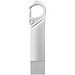 Typ C USB Stick 3.0 mit Karabiner, silber, 128GB