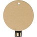 USB-Stick 2.0 rund aus recyceltem Papier, Kraftpapier, 32GB