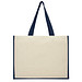 Varai 320 g/m Canvas und Jute Einkaufstasche 23L, navy