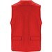 Venera Arbeitsweste mit V-Ausschnitt und mehreren Taschen, 200 g/m2, rot, 3XL
