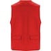 Venera Arbeitsweste mit V-Ausschnitt und mehreren Taschen, 200 g/m2, rot, XL