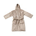 VINGA Louis Luxus Plüsch GRS rPET Bademantel Größe L/XL, grau