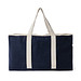 VINGA Volonne AWARE™ Strandtasche aus recyceltem Canvas, navy blau, off white