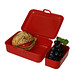 Vorratsdose School-Box deluxe, mit Trennschale, standard-rot