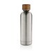 Wood Vakuumflasche aus RCS recyceltem Stainless-Steel, silber