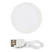 XD COLLECTION Runder Wireless-Charger 5W, weiß