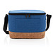 XD COLLECTION Two-Tone Kühltasche mit Korkdetails, blau