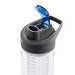 XD COLLECTION Wasserflasche mit Aromafach, 800 ml, blau
