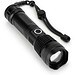 YVIAN. Recycled aluminium rechargeable torch (100% rAL) 10 W, Schwarz