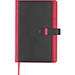 A5 Notizbuch mit Visitenkartenmappe, rot