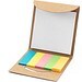 AINSLEY. Büroset 2-in-1- aus 100 % Recyclingpapier mit 6 Haftnotizblöcken, Natur