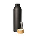 Aluminiumflasche Bamboo, 600 ml, schwarz/natur