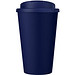 Americano® Eco 350 ml recycelter Becher mit auslaufsicherem Deckel, blau