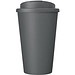 Americano® Eco 350 ml recycelter Becher mit auslaufsicherem Deckel, grau