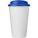 Americano® Eco 350 ml recycelter Becher mit auslaufsicherem Deckel, mittelblau