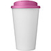 Americano® Eco 350 ml recycelter Becher mit auslaufsicherem Deckel, rosa