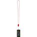 Anser Smartphone Lanyard aus recyceltem Kunststoff mit 27 W 5-in-1 integriertem Kabel, rot