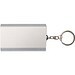 Arcturus 2000 mAh Powerbank aus recyceltem Aluminium mit Schlüsselanhänger, silber