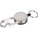 Ausziehbarer Schlüsselanhänger mit Karabiner aus Metall PEGGY, schwarz