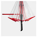 Automatischer Windproof-Stockschirm VIP,, rot, transparent