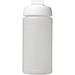 Baseline® Plus 500 ml Sportflasche mit Klappdeckel, transparent/weiß