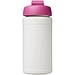 Baseline® Plus 500 ml Sportflasche mit Klappdeckel, weiß/rosa