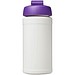 Baseline® Plus 500 ml Sportflasche mit Klappdeckel, weiß/lila