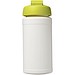 Baseline® Plus 500 ml Sportflasche mit Klappdeckel, weiß/limone