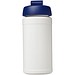 Baseline® Plus 500 ml Sportflasche mit Klappdeckel, weiß/blau