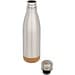Cove 500 ml doppelwandige, vakuumisolierte Trinkflasche aus Edelstahl mit Korkdetails, mattsilber