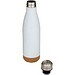 Cove 500 ml doppelwandige, vakuumisolierte Trinkflasche aus Edelstahl mit Korkdetails, weiss