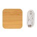 Zertifiziertes kabelloses 5W-Charger aus Bambus mit USB, braun
