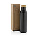 Gaia Vakuumflasche aus RCS recyceltem Stainless-Steel, schwarz