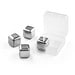 GLACIER. Set mit wiederverwendbaren Würfeln aus rostfreiem Stahl, Silber