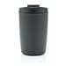 GRS recycelter PP-Becher mit Flip-Deckel, anthrazit