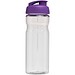 H2O Active® Eco Base 650 ml Sportflasche mit Klappdeckel, transparent/lila