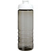 H2O Active® Eco Treble 750 ml Sportflasche mit Stülpdeckel & Trinkklappe, kohle, weiß