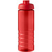 H2O Active® Eco Treble 750 ml Sportflasche mit Stülpdeckel & Trinkklappe, rot, rot