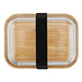Hitzebeständige Glas-Lunchbox mit Bambusdeckel, Dichtung und 640 ml Volumen