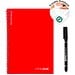 INFINITEBOOK PLAIN A5. "Infinitebook" mit flexiblem Einband und 15 unlinierten Whiteboard Seiten, Rot