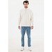 IQONIQ Elgon Quarter-Zip-Sweater aus rec. Baumwolle, ivory white, M