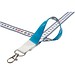 Isla 1-Meter-Lanyard mit Sublimation mit Sicherheitsverschluss, weiss