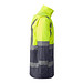 Kombinierter, gesteppter Parka Merak mit High Visibility, L, bleigrau/fluor yellow