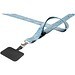 Lyra Verstellbares Lanyard mit Telefonhalterung und Sublimationsdruck, schwarz
