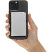 Magnetischer RFID-Kartenhalter aus Aluminium für Smartphones, silber